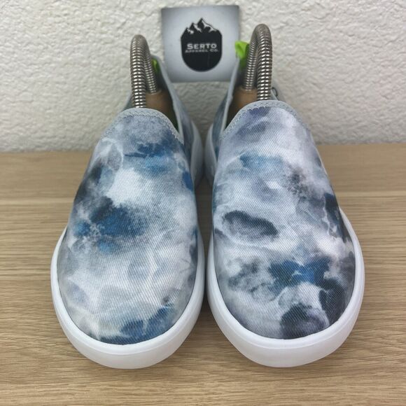 Oofos Oomg eeZee Low Shoes Womens Sz 5 Teal Tie Dye Slip On Comfort Recovery - Picture 3 of 9